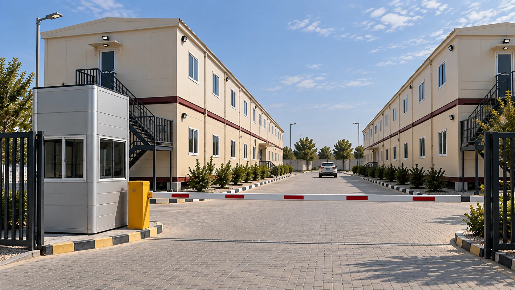 G+1 compound and security entrance — concept visual