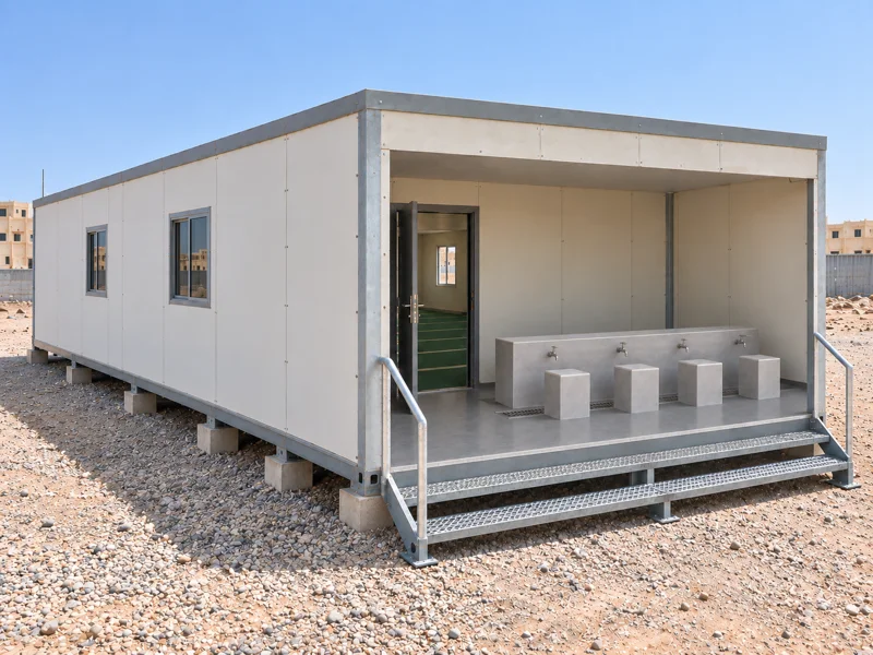 Masjid cabin with attached wudhu area