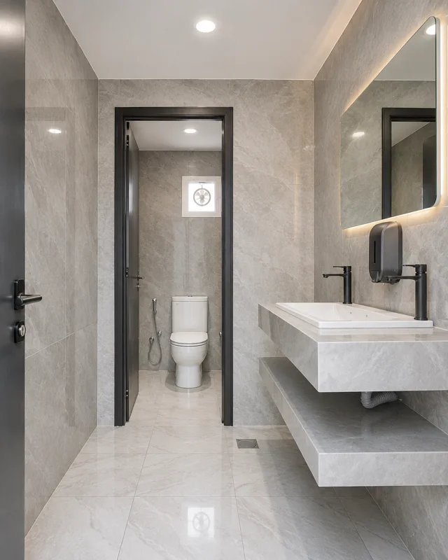 Premium washroom interior