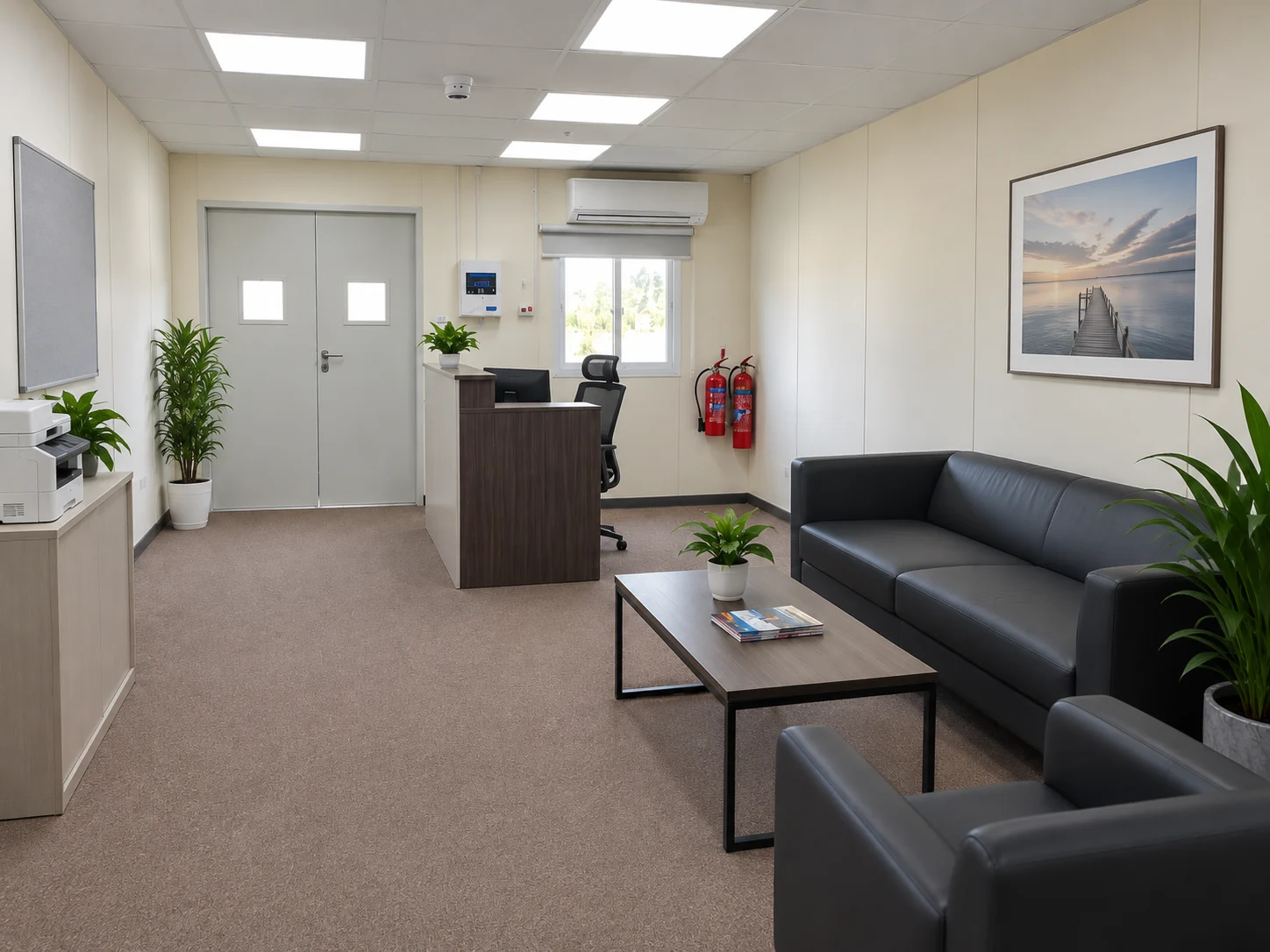 Office reception and waiting area