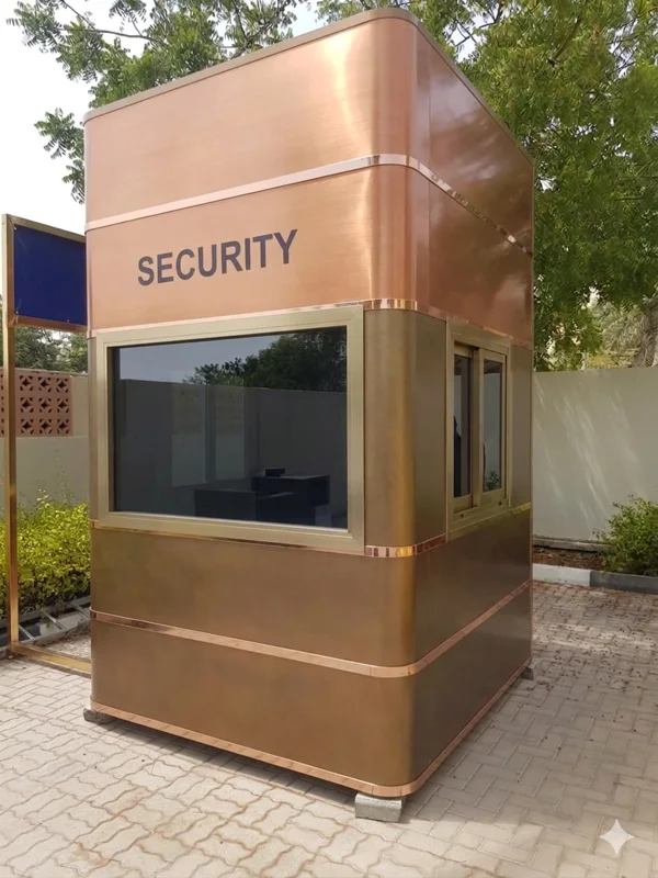 Rectangular ACP-clad security cabin