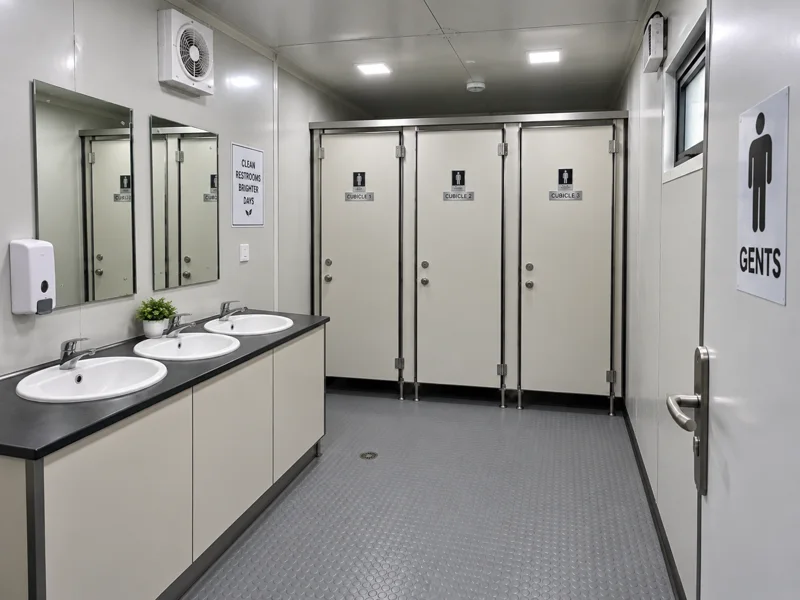 Welfare cabin washroom interior