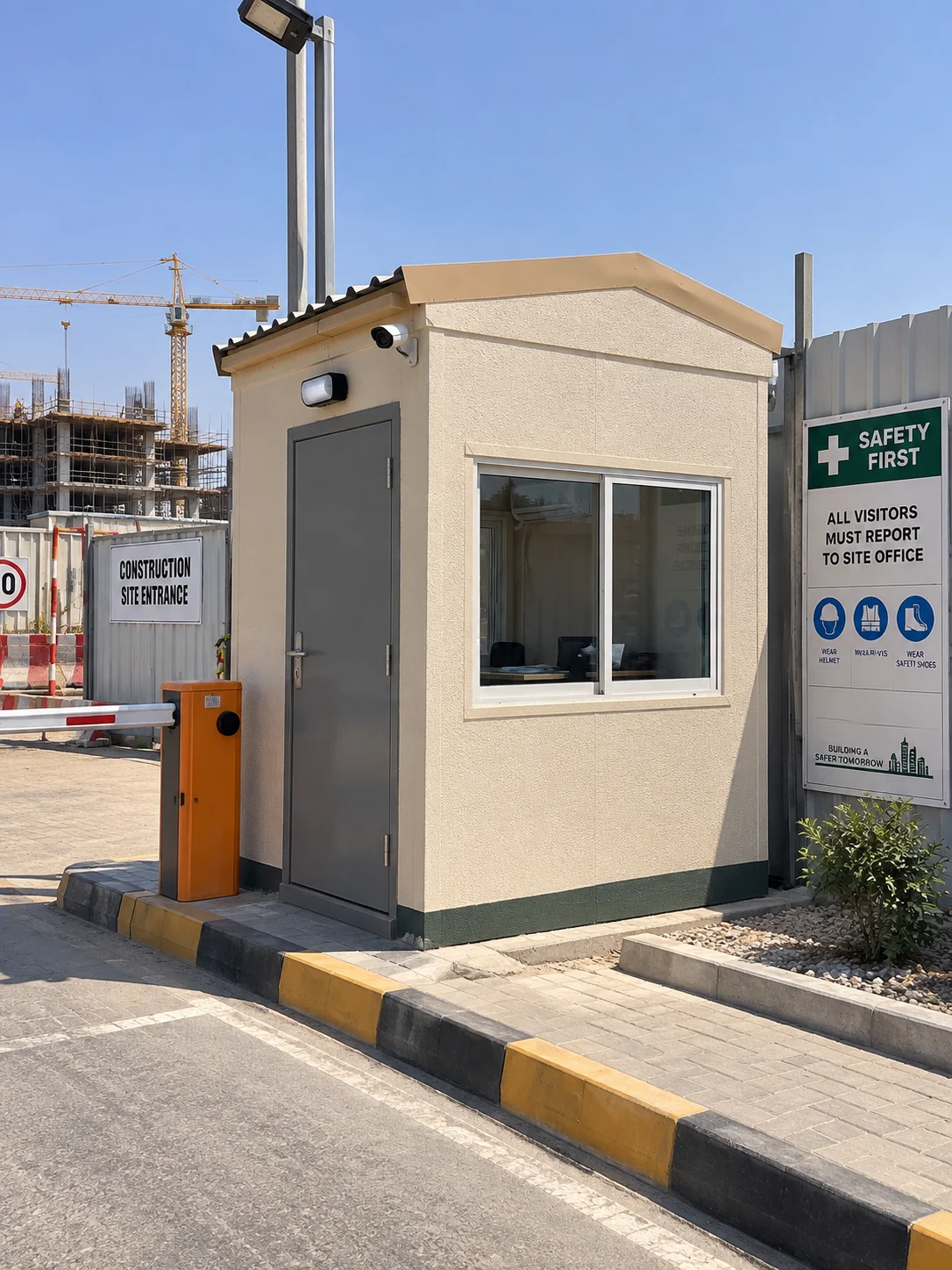 Cement-board security cabin
